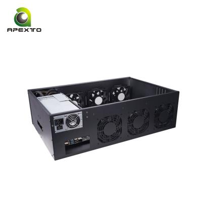 China With Fan Customized 65mm 55MM Hot Selling Brand New 8GPU Graphics Cards 857 847 Spacing 8gpu Case Frame for sale