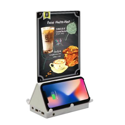 China 2022 Latest Best Selling USB Powerbank Transparent Acrylic Table Stand Charging LED Display for sale