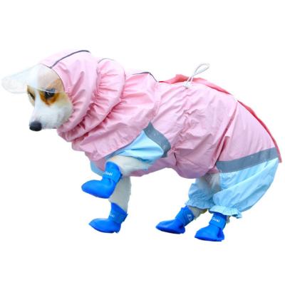 China Medium Raincoat Fabric Dog Raincoat Dog Raincoat Spring Small And Summer Raincoat for sale