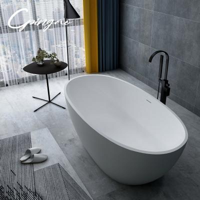 China Hot Selling Designer Small Deep Solid Surface Freestanding Acrylic Soaking Tubs for sale