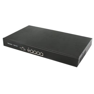 China No pfsense 4 barebones cheap barebone j1900 quad core 1U rack mount fanless ports firewall router for sale