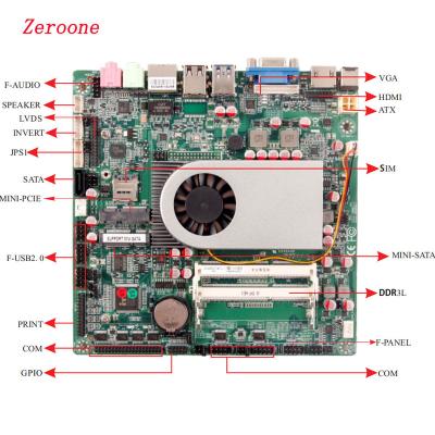 China ITX mini desktop motherboard Intel Haswell i5 4300U ZO-4300UT-6C1L with MSATA support 4G and WIFI from China for sale