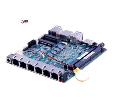 China LAN-7500UT2-6L NANO-ITX Firewall Desktop Motherboard 7th GEN Core i7 6 LAN Industrial Motherboard Support DDR4 Dual-core 4K Display for sale