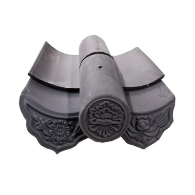 China Traditional High Quality Chinese Clay Roof Japanese Tea House Tiles Gray for sale