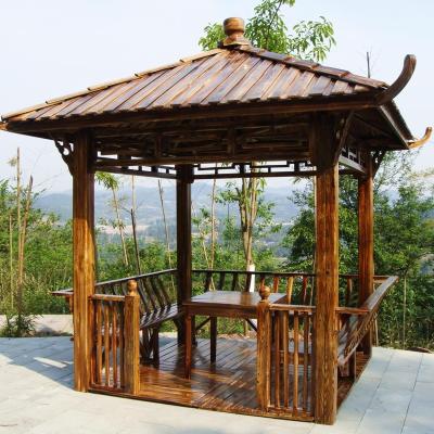 China Easily Assembled Cheap Gazebo For Garden Waterproof Wooden Pergola Chinese Pagoda for sale