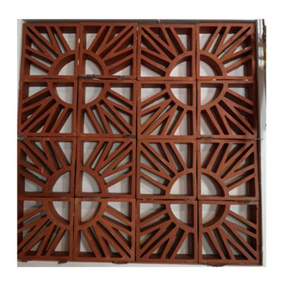 China Corner Brick Courtyard Wall Cavity Flower Window Perforated Bricks for sale