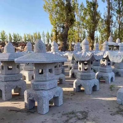 China Japanese Stone Outdoor Natural Japanese Granite Decoration Pagoda Stone Lantern for sale