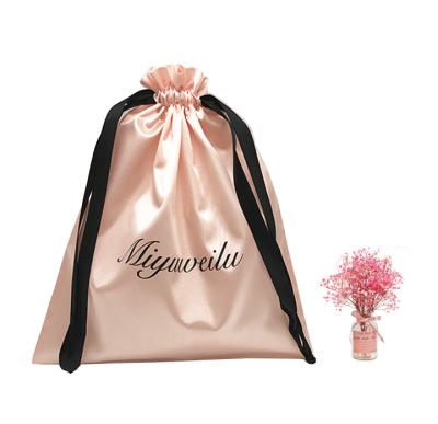 China Custom Garment Dust Bag For Shoes Dust Cover Bag Satin Handbag and Satin Drawstring Dust Bag for sale