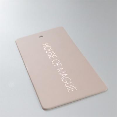 China Viable Hot Sale New Arrival Custom Recyclable Garment Hang Tags With Rose Gold Logo For Jeans for sale