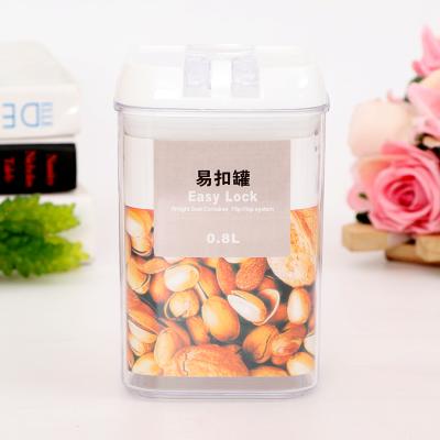 China Freshness Preservation Customized Type Square Airtight 800ML Small Food Plastic Storage Box For Kitchen for sale