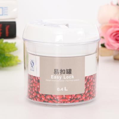 China September Super Sustainable 0.4L Custom Food Airtight Plastic Canister Round Sealed Container for sale