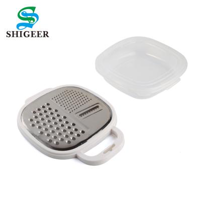 China Multifunctional Manual Kitchen Peeler Accessories White Color Customized Viable Vegetable Grater for sale