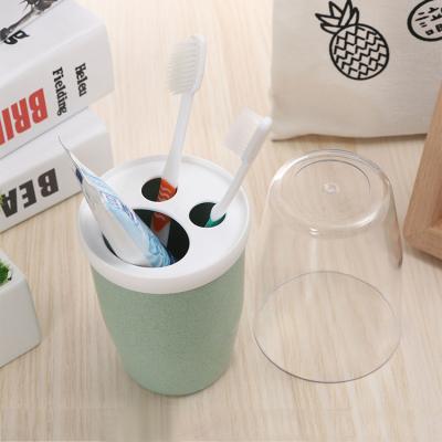 China Viable Customized Multicolor Home Set Transparent Cover Use Travel Toothpaste Toothpaste Wash Cup Set for sale