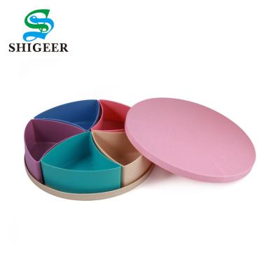 China Straw Five Grain Food Candy Colored Flower Shape Wheat Fruit Sustainable Customized Dry Dish for sale