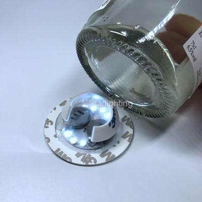 China Barber Shop OEM CE ROHS LED Bottle Light LOGO Bottle Sticker Waterproof Adhesive Coaster LED Light LOGO Sticker For Champagne Whiskey Vodka for sale