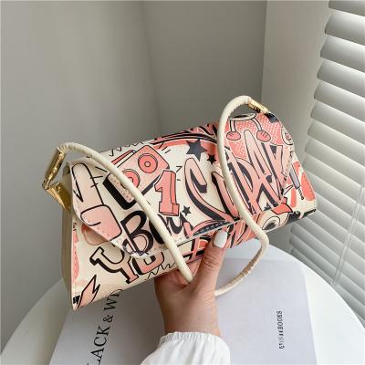 China High Quality Bags Women Handbags Women Handbags New Simple Trendy Fashion Messenger Western Style Printing Small Casual Portable Bag for sale