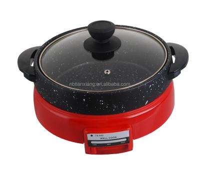 China Sustainable multifunctional electric pot with hot pot, frying, steaming functions for sale