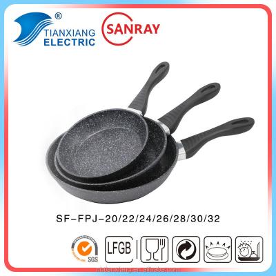 China Sustainable Forged Aluminum Cookware Frp Pan And Casserole Cookware Sets Marble Coating for sale