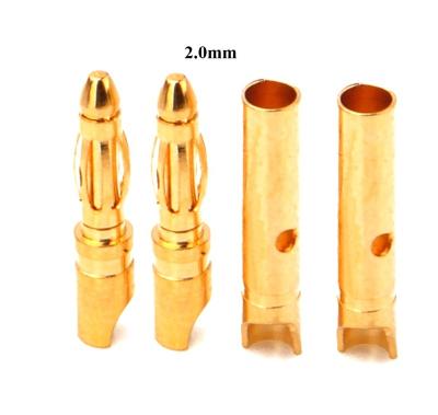 China Wholesale Copper Power Connector Circular Connector 2.0mm Banana Terminal 2.0mm Plug Pin Male and Female Banana Pins for sale