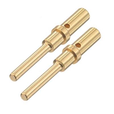 China Circular Power Connector China Manufacturer Connector Solder Automotive Pins Male To Female Connector Pins 10A Gold Plated Pins For Car Connector for sale