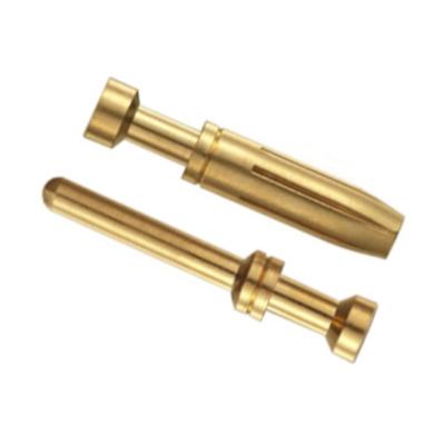 China Circular connector power connector cable connector straight brass electrical accessories plug brass pins M12 pin for sale