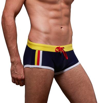 China Wholesale High Quality Quick Dry Swim Trunks Plus Size UXH Solid Color Shorts Men's Swimwear for sale