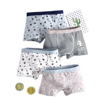 China Wholesale Breathable Cartoon Print Kids Cotton Teen Boy Wearing Panties 100% Shorts Boys Underwear for sale