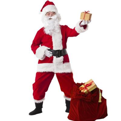 China 2021 New 11 PCS Men's Polyester 21143 Santa Claus Costume Christmas COS for sale