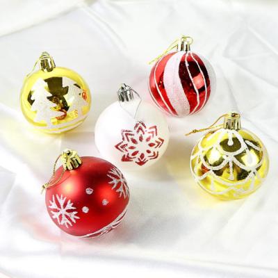 China 21149 2021 Hot Selling Plastic 6CM 20 Pcs Plastic Christmas Tree Hanging Balls for sale