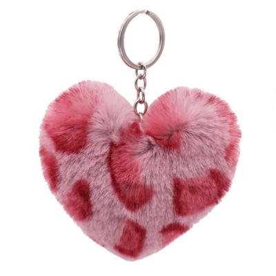 China Environmental Friendly Lady 21130 Artificial Fur Pendant Key Chain For Women In Winter for sale