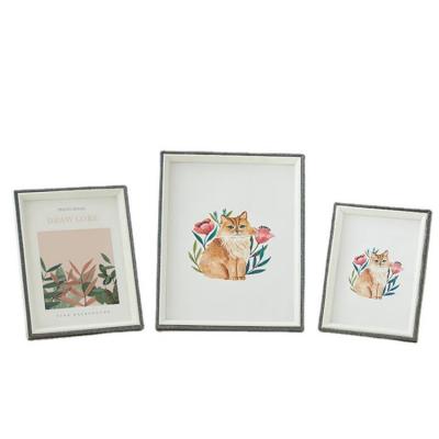 China Simplicity 21105 5 6 8 10 Inch A4 Modern Minimalist Wooden Photo Frame 4 Colors for sale