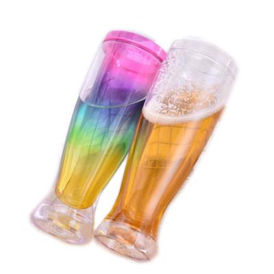 China CHEAP 21170 Customized Double-Layer Refrigeration Freeze Ice Cup Plastic Beer Mug for sale