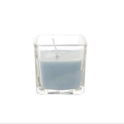 China Hot Selling Birthdays 2157 Square Cup Dining Table High Quality Transparent Romantic Atmosphere Scented Candle for sale