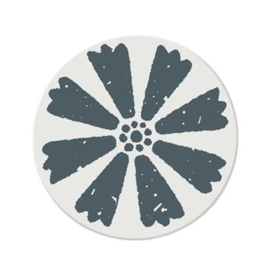 China 2139 Custom Logo Nordic Pattern Circular Diatomite Water Absorption Coaster Insulation Sustainable Place Mat for sale