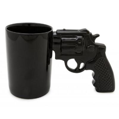 China Zorro Cowboy Personality 2110 Strange Gift New Type Ceramic Coffee Mug Revolver Shape Creative Viable Milk Cup for sale