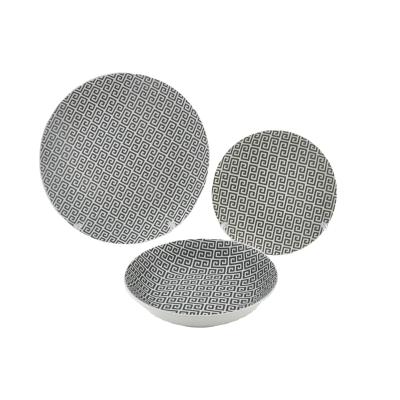 Κίνα Durable Printing 12 Pcs Ceramic Pad Plates Sets Dinnerware Porcelain Dinner Set Porcelain Dinnerware Set Luxury προς πώληση