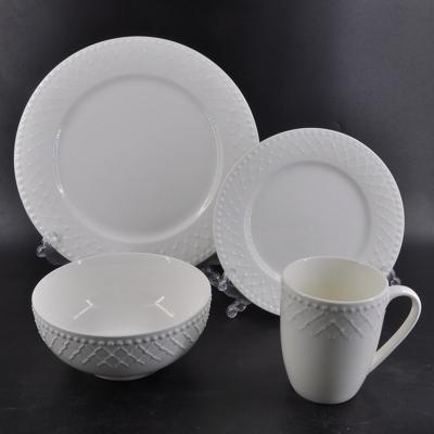 China Viable Italian Porcelain Dinnerware Restaurant Porcelain Tableware Portuguese Dinnerware for sale