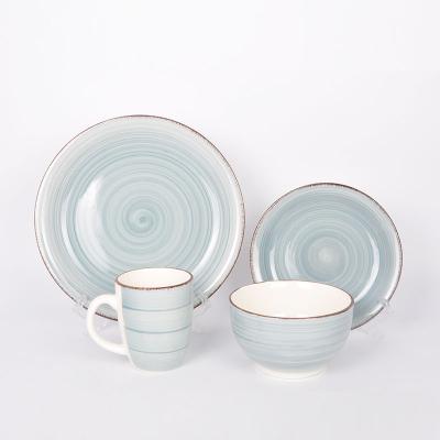 China Viable European Style Ceramic Dinnerware Bright Colorful Porcelain Dinnerware Tableware for sale