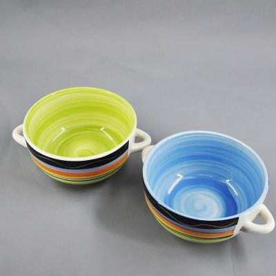 中国 Microwaveable Ceramic Bowls Noodle Soup Ceramic Fruit Bowl 販売のため