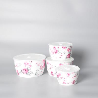 China Viable good quality ceramic microwave safe bowls with lids for sale à venda