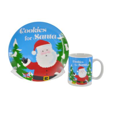 China Viable Christmas Mug Coffee Cup Ceramic Dishes Dish And Mug Ceramic Dishes à venda