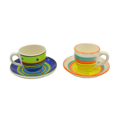 China Viable Tea Cups And Saucers / Arabic Turkish Mug Set Nordic Coffee Cups / Handmade Ceramic Mug en venta