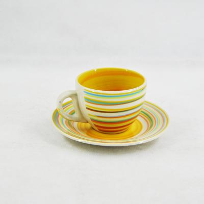 China Stocked Custom Ceramic Tea Cups Cup And Saucer Set Tea Cup Sets for sale