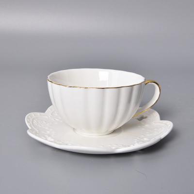 China Stored Espresso Cup Ceramic Cups With Saucers Cappuccino Ceramic Cup And Saucer en venta