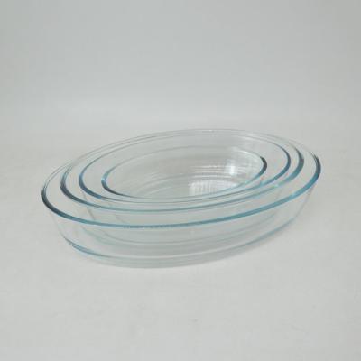 China Sustainable Bread Cakes Bacon Bread Filters Royalty Line Microwave Oven Dishes Pans Pyrex Glass Baking Tray en venta