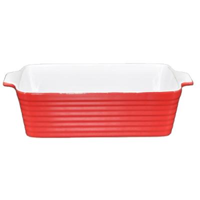 China 2020 Rectangle Ceramic Ware Customized Viable Nordic Bakeware Glass Dish Tray Pans Baking Dishes en venta