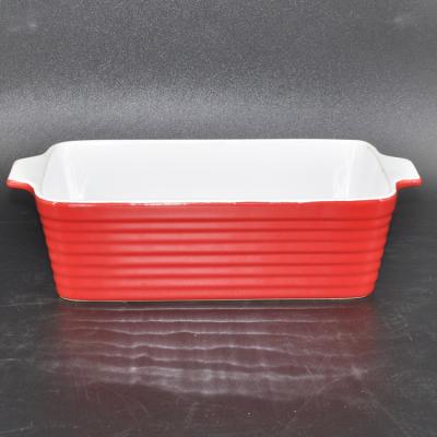 Cina 2020 Viable New Red Logo Ceramic Bakeware Bakeware and Pans On Sale in vendita