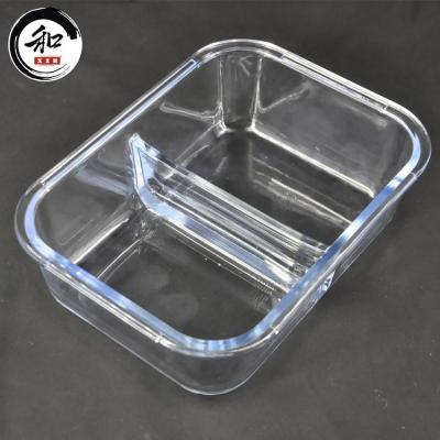 China Eco Friendly Microwavable Portable Lid Lock Meal Prep Storage Glass Airtight Food Container à venda