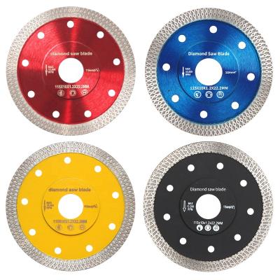 China 105mm 115mm Turbo Diamond Saw Blade Tile Cutting Hot Pressed Thin Disc 125mm 22.23mm for sale