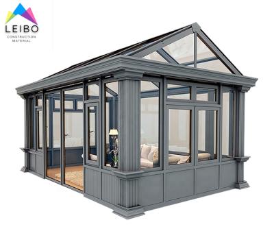 China New Greenhouse Modern Garden Sunroom High Profile Prefab Aluminum Steel Structure Sunroom for sale